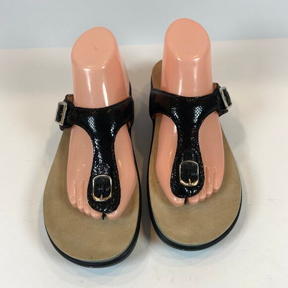 SAS Sanibel T- Strap Slide Sandals Black Size 10 M - Picture 5 of 9